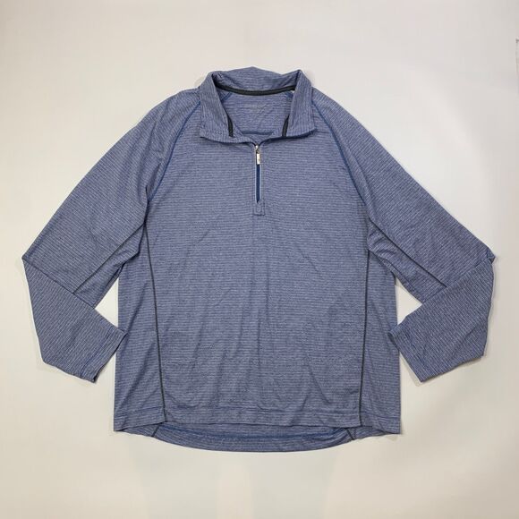 Tommy Bahama Sweatshirt Mens L Large Harbor Blue White Tidal Tech IslandZone - Picture 2 of 10